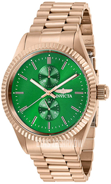 Invicta Specialty Zielony/Stal w kolorze różowego złota Ø43 mm 29434