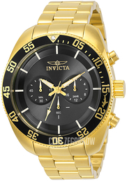 Invicta Pro Diver Czarny/Stal w odcieniu złota Ø48 mm 30060