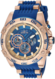Invicta Speedway Niebieski/Stal w kolorze różowego złota Ø52 mm 30110