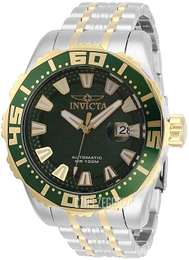 Invicta Zielony/Stal w odcieniu złota Ø48 mm 30294