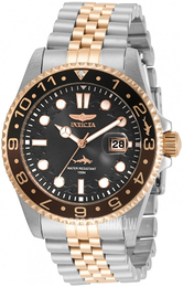 Invicta Czarny/Stal w kolorze różowego złota Ø43 mm 30626