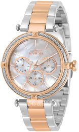 Invicta Bolt Biały/Stal w kolorze różowego złota Ø36 mm 30648