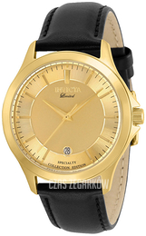 Invicta Żółte złoto/Skóra Ø40 mm 31126