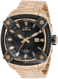 Invicta Bolt Czarny/Stal w kolorze różowego złota Ø50 mm 31359
