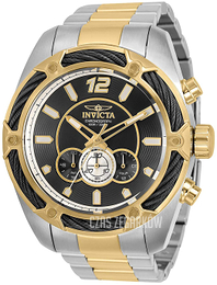 Invicta Bolt Czarny/Stal w odcieniu złota Ø52 mm 31471
