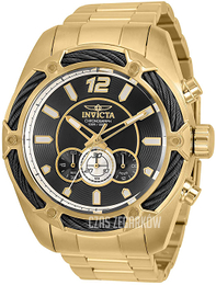Invicta Bolt Czarny/Stal w odcieniu złota Ø52 mm 31475