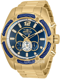Invicta Bolt Niebieski/Stal w odcieniu złota Ø52 mm 31477