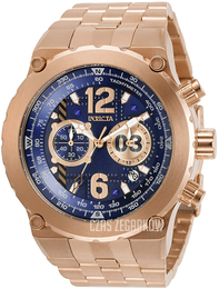 Invicta Aviator Niebieski/Stal w kolorze różowego złota Ø50 mm 31596