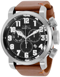 Invicta Aviator Czarny/Skóra Ø52 mm 31681