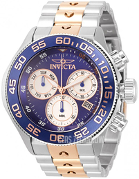 Invicta Niebieski/Stal w kolorze różowego złota Ø51 mm 31801