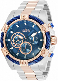 Invicta Niebieski/Stal w kolorze różowego złota Ø52 mm 32312