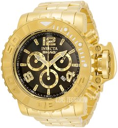 Invicta Shaq Czarny/Stal w odcieniu złota Ø58 mm 33718