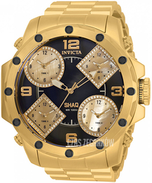 Invicta Shaq Czarny/Stal w odcieniu złota Ø58 mm 33867