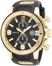 Invicta Jason Taylor Czarny/Stal w odcieniu złota Ø52 mm 33980
