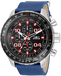 Invicta Aviator Czarny/Skóra Ø50 mm 34024