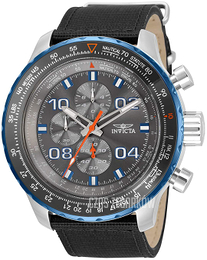 Invicta Aviator Szary/Skóra Ø50 mm 34025