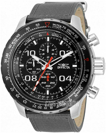 Invicta Aviator Czarny/Skóra Ø50 mm 34026