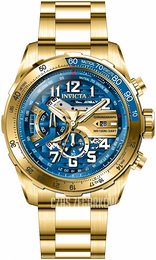 Invicta Aviator Niebieski/Stal w odcieniu złota Ø53 mm 36675