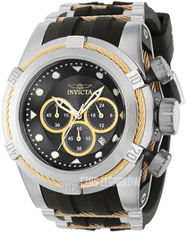 Invicta Bolt Czarny/Stal w odcieniu złota Ø53 mm 37192