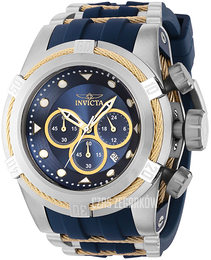Invicta Bolt Niebieski/Stal w odcieniu złota Ø53 mm 37194