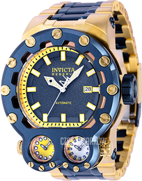 Invicta Reserve Niebieski/Stal w odcieniu złota Ø52 mm 37557