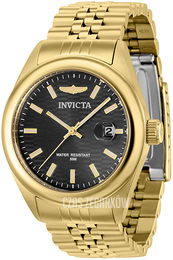 Invicta Aviator Czarny/Stal w odcieniu złota Ø38 mm 38426