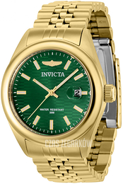Invicta Aviator Zielony/Stal w odcieniu złota Ø38 mm 38427