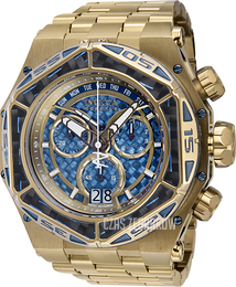 Invicta Carbon Hawk Niebieski/Stal w odcieniu złota Ø54.5 mm 38927