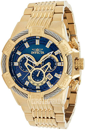 Invicta Bolt Niebieski/Stal w odcieniu złota Ø52 mm 38954