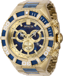 Invicta Jason Taylor Niebieski/Stal w odcieniu złota Ø60 mm 40209