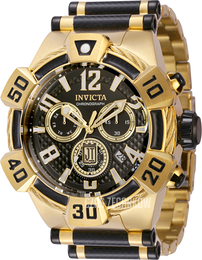 Invicta Jason Taylor Czarny/Stal w odcieniu złota Ø52 mm 40427