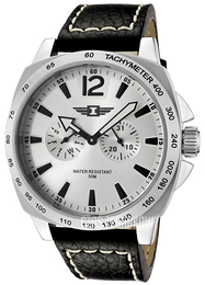 Invicta Srebrny/Skóra Ø44 mm 43660