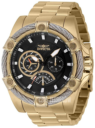 Invicta Bolt Czarny/Stal w odcieniu złota Ø52 mm 46868