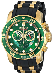 Invicta Pro Diver Zielony/Stal w odcieniu złota Ø48.8 mm 6984