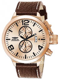 Invicta Corduba Różowe złoto/Skóra Ø52 mm 80001