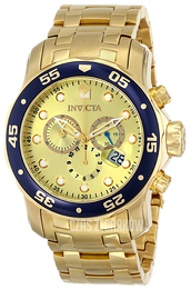 Invicta Pro Diver Szampański/Stal w odcieniu złota Ø48 mm 80068