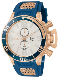Invicta Corduba Biały/Stal w kolorze różowego złota Ø53 mm 80309