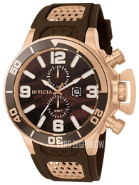 Invicta Corduba Brązowy/Stal w kolorze różowego złota Ø53 mm 80314