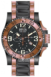Invicta Excursion Czarny/Stal w kolorze różowego złota Ø50 mm 80379