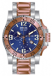 Invicta Reserve Niebieski/Stal w kolorze różowego złota Ø50 mm 80382