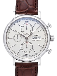 IWC Portofino Chronograph Srebrny/Skóra Ø42 mm IW391007