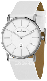 Jacques Lemans York Biały/Skóra Ø39 mm 1-1620E