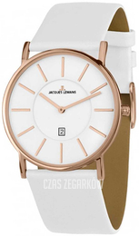 Jacques Lemans York Biały/Skóra Ø39 mm 1-1620F