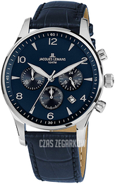Jacques Lemans London Niebieski/Skóra Ø40 mm 1-1654.2ZC