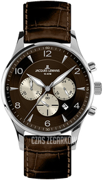 Jacques Lemans Classic Czarny/Skóra Ø40 mm 1-1654D