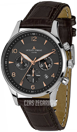 Jacques Lemans London Czarny/Skóra Ø40 mm 1-1654F
