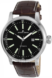 Jacques Lemans Porto Czarny/Skóra Ø48 mm 1-1723B
