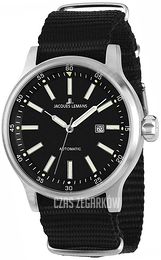 Jacques Lemans Porto Czarny/Tkanina Ø48 mm 1-1723D