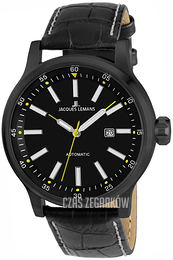 Jacques Lemans Porto Czarny/Skóra Ø48 mm 1-1723E