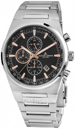 Jacques Lemans Manchester Czarny/Stal Ø43 mm 1-1734A